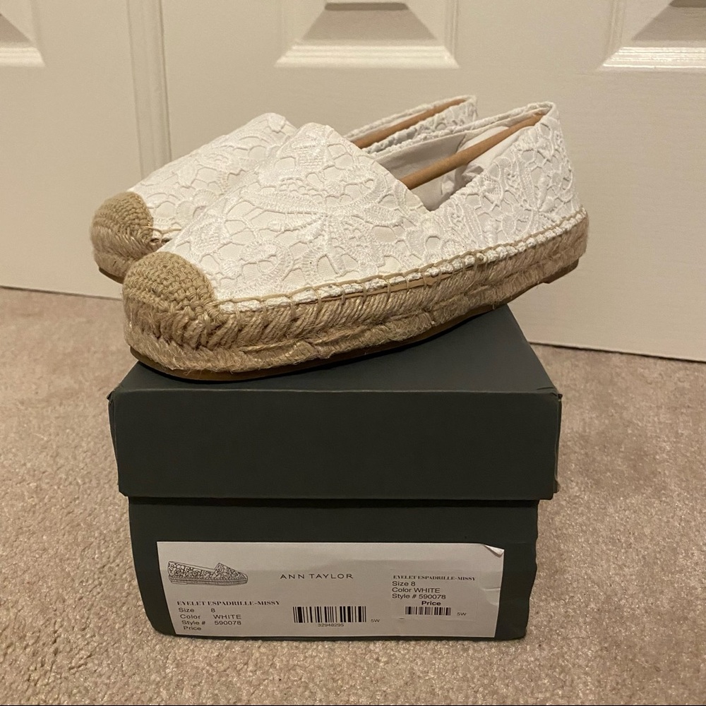 Ann Taylor Eyelet Espadrilles